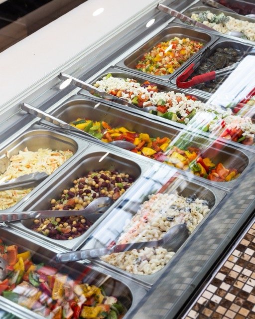 Amir food photography showing a full platter meal.